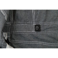 エスケー・プロダクト GE-585綿麻ストライプ半袖ツナギ　ブラックヒッコリー　11号 585-20-11 1着（直送品）