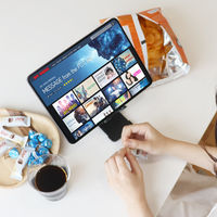 タブレットスタンド スマホスタンド 13インチまで対応 折り畳み コンパクト 高さ角度調節可 MOTTERU（モッテル） ブラック