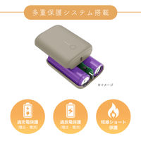モバイルバッテリー 10000mAh PD20W対応 Cポート×1 Aポート×1 ラテグレージュ MOTTERU（モッテル）