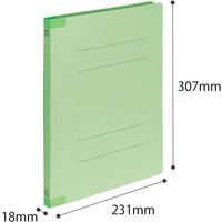 コクヨ フラットファイル<K2>背補強 A4縦10冊パック 緑 K2フ-BR10GX10 1セット(10冊入)