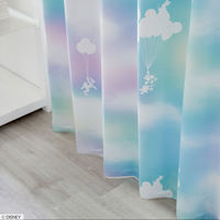 スミノエ DISNEY セミオーダー カーテン ミッキー メロウ 2200×1750mm ブルー １セット(2枚入)（直送品）