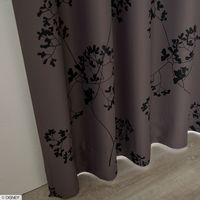 スミノエ DISNEY セミオーダー カーテン ミッキー トウィッグリーフ 1900×1400mm パープル １セット(2枚入)（直送品）