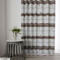 スミノエ DISNEY セミオーダー カーテン ミッキー トリムウェイ 2400×2400mm ブラウン １セット(2枚入)（直送品）