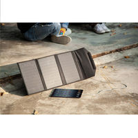 セーフラン安全用品 折りたたみ式モバイルソーラーパネル 30W 黒 C0072-BK 1台（直送品）