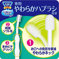 歯磨き粉 むし歯予防 子供 モンダミンキッズ フッ素仕上げジェルセット ぶどう味 ハブラシ付き 乳歯 虫歯 仕上げ磨き アース製薬