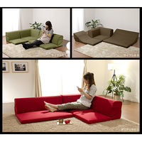 セルタン　ローソファ　和楽のIORI　コーナー3点セット　サイクルブラウン　（直送品）