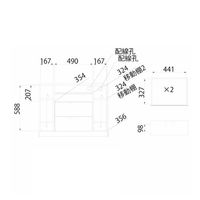 白井産業 和暮 横格子風の和家具 ハイタイプテレビ台（32V対応）（直送品）