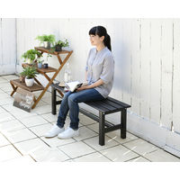 ガーデニング用品　YAMAZEN 折りたたみ縁台120cm OLE-120(DBR)　1台（直送品）