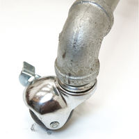 ジャックポット ガス管ハンガーラック 固定式 GS-HR120F 1台 幅1200×奥行465×高さ1595mm キャスター付 おしゃれデザイン スチール製