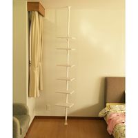 ドリームウェア　ドリームハンガー　ワンタッチ式 突っ張りハンガーマルチラック　幅305×奥行270×高さ2000-2800mm　ホワイト　（直送品）
