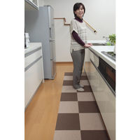 サンコー 撥水おくだけタイルマット20枚入り ブラウン KH-96 1セット