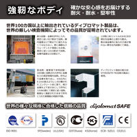 【玄関渡し】 ディプロマット クリスタルシリーズ 耐火・耐水デザイン金庫 (1時間耐火) 25L ブルー A125R3WRBLUE 1台（直送品）