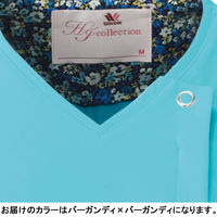 フォーク レディスジップスクラブ バーガンディ LL HI704-16-LL 1枚　スクラブ（直送品）