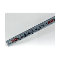 シンワ測定 曲尺角厚 シルバー 50cm 裏面角目 日本一 J 10014 1セット(1本×5)