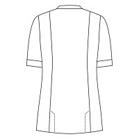 住商モンブラン メンズジャケット 半袖 白/ブルー L 72-1234　白衣（直送品）