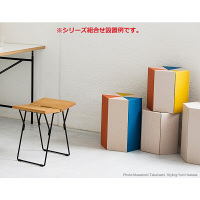 METROCS（メトロクス） カートンファニチャー リキスツール ロー イエロー MF12-SL-YE 1脚　（直送品）