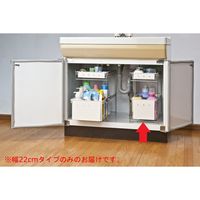 ビーワーススタイル 洗面下ラック2段 幅220×奥行340×高さ377mm ホワイト YA-810010 1台　（直送品）