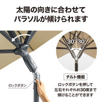 タカショー プッシュアップパラソル2.5mBE GSTY-P10BE 1本