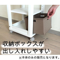 白井産業 セシルナ キッチンワゴン 幅348×高さ850mm ホワイト 1台（直送品）