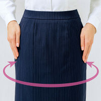 アイトス Pieds momoらくスカート ブラック 25号 HCS3601-099 1着（直送品）