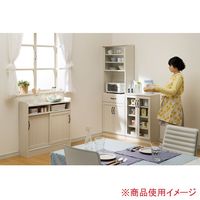 白井産業 チェローネ ホワイトオーク柄のカップボード 高さ1795mm CEN-1855DGH 1台（直送品）