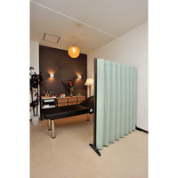 プラチナ万年筆 アコーデオンスクリーン H1650 グリーン（ブロンズ柱） ADS-N016-A1 1台 防炎 クロス衝立 パーテーション（直送品）