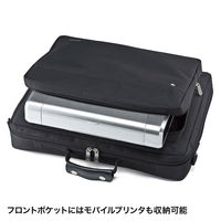 サンワサプライ　PCキャリングバッグ　ブラック　15.6インチワイドまで/フルオープンタイプ　BAG-U54BK2（直送品）