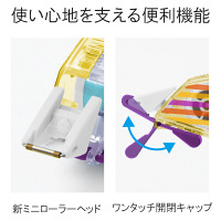 プラス 修正テープ ホワイパープチ 5mm幅 ストライプB 49311（直送品）