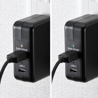 サンワサプライQuickCharge 3.0対応AC充電器　USB×1ポート/USB TypeCポート×1[合計3A]　ACA-QC43CUBK　1個（直送品）