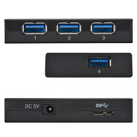 サンワサプライUSBハブ（USB HUB）ブラックUSB3.0×4ポート（最大2.1A出力×1ポート） セルフ・バスパワー USB-3HCA410BK（直送品）