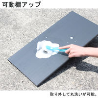 白井産業 ポルターレエントランス サイズオーダーシューズラック ロータイプ 幅400×奥行371×高さ951mm ホワイト（直送品）