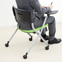 サンワサプライ メモ台付き（テーブル付き）ミーティングチェア SNC-ST6MAG（直送品）