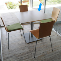 【車上渡し】アールエフヤマカワ リフレッシュテーブル ナチュラル 幅800×奥行800×高さ700mm 1台（直送品）