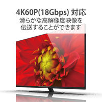 HDMIケーブル 15m 4K 60p 金メッキ 長尺 無給電タイプ ARC ブラック DH-HDLOA15BK エレコム 1個（直送品）