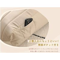 セルタン 大人かわいい ビーズソファ ベロア生地 幅550mm ベージュ A1036a-d-719BE 1台（直送品）