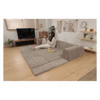 セルタン 洗えるラグ付 ローソファ Lサイズ 幅2500mm グリーン A683a-683GRN 1台（直送品）