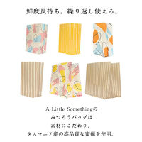 高孝物産　A Little Something　みつろうバッグ　Lサイズ　ストライプグレージュ　1枚（直送品）