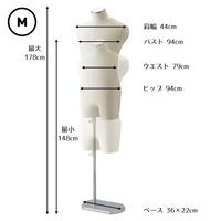 ストア・エキスプレス 紳士芯地張トルソーＭ　木調 8005-4010 1台（直送品）