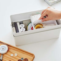 山崎実業 裁縫箱 タワー 約W27×D14×H12cm ホワイト YJ5060 1個