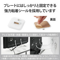 耐震 ゴムベルト テレビ 転倒防止 震度7対応 ～75V型 2本入り VESA取付 ホワイト TS-007 エレコム 1個