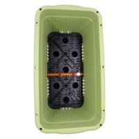 アップルウェアー 楽々菜園 深型 600 支柱用フレーム付 サラダグリーン 4905980310841 1個