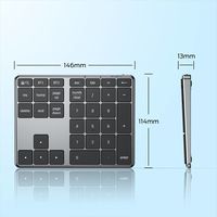 テンキー Bluetoothテンキーボード 超薄型 マルチペアリング Type-C充電式 IC-KP10 ブラック iClever