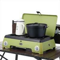 LOGOS×ALADDIN ポータブル ガスカセットコンロ 2バーナー 81060050 1台 LOGOS/ロゴス