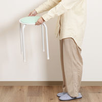 不二貿易 ラウンドスツール ＦＢー０１／１０ エメラルドグリーン 14072 1セット(12脚入)（直送品）