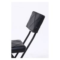 不二貿易 フォールディングチェアー キルト ブラック 16820 1セット(4脚入)（直送品）