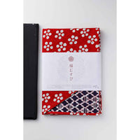 山田繊維 風呂敷 エコバッグ 104cm 大判 三巾 福むすび 梅/松竹 ふろしき 大風呂敷 綿100% アカ×コン 343417 1個（直送品）