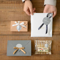 ヘッズ ジャストフォーユーギフトシールー2/マットシルバー JMS-2S 1パック（100枚入）