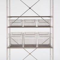 無印良品 ステンレスワイヤーバスケット3 約幅37×奥行26×高さ12cm 1セット（2個） 良品計画