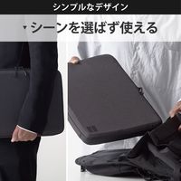 パソコンケース 14インチ ノートパソコン タブレット 撥水加工 衝撃吸収 ブラック BM-IBSP14NBK エレコム 1個（直送品）