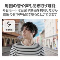 Bluetoothイヤホン 完全ワイヤレス ノイズキャンセリング対応 カナル型 ホワイト LBT-TWS13WH エレコム 1個（直送品）